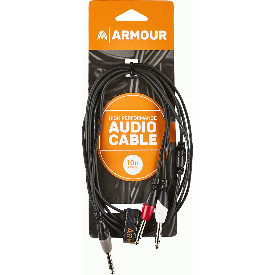 Armour SYC4 1/4" stereo to 2 x 1/4" Mono Cable