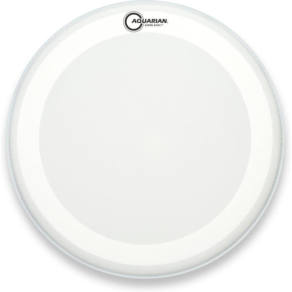 Aquarian Super Kick I – Batter Bass Drumhead – White Texture Coated – 18″ (TCSKI18)