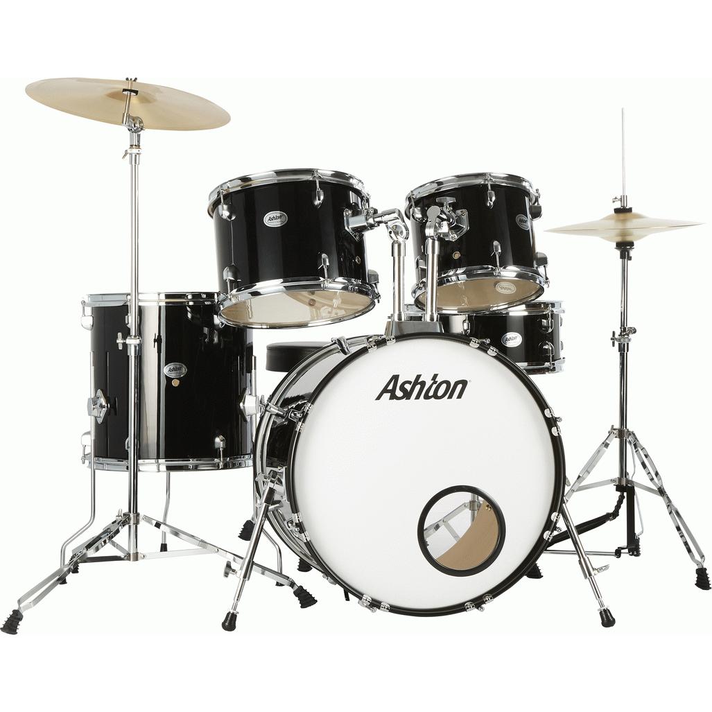 Ashton TDR322BK 5 Piece Drum Kit (Black)