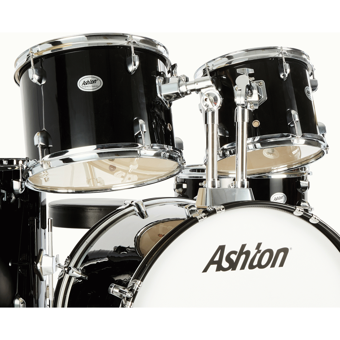 Ashton TDR322BK 5 Piece Drum Kit (Black)