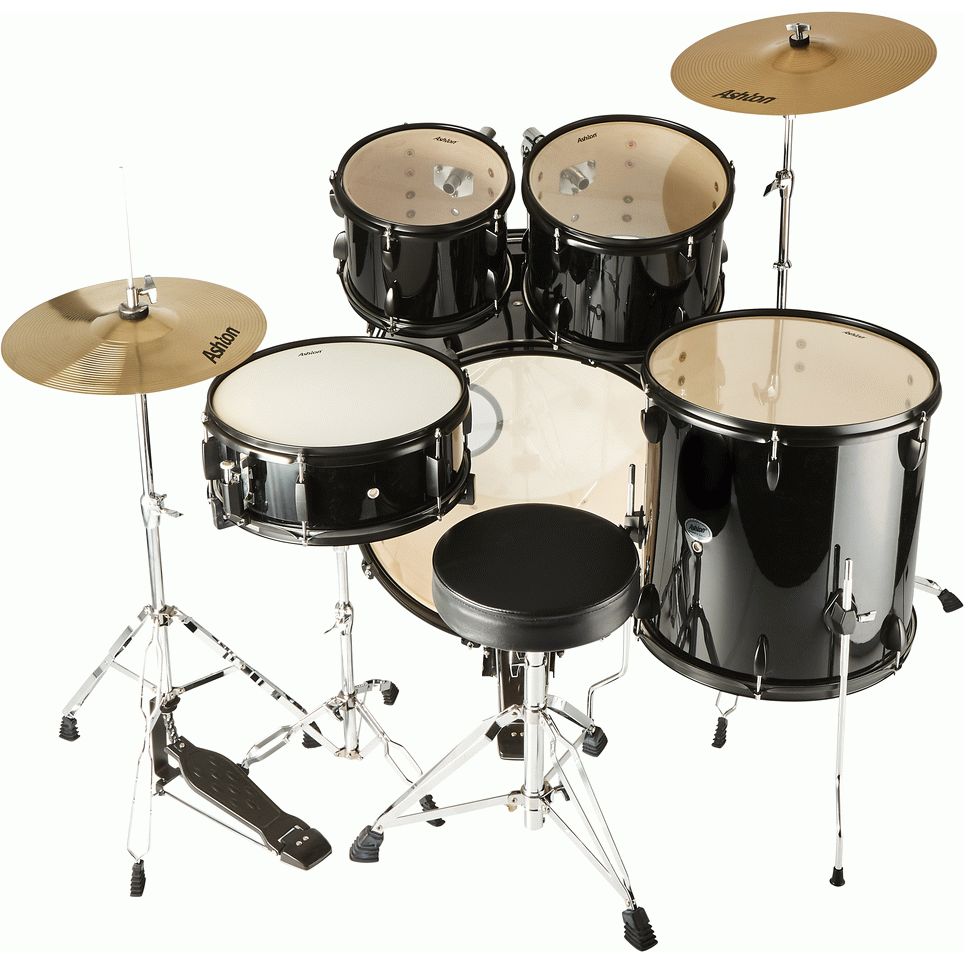 Ashton TDR520BK Small Shell Drum Kit (Black)
