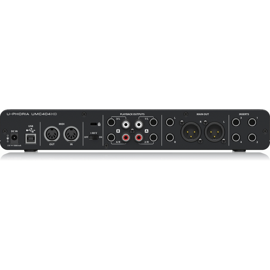 Behringer U-PHORIA UMC404HD 4 × 4 24-Bit/192kHz USB Audio/MIDI Interface