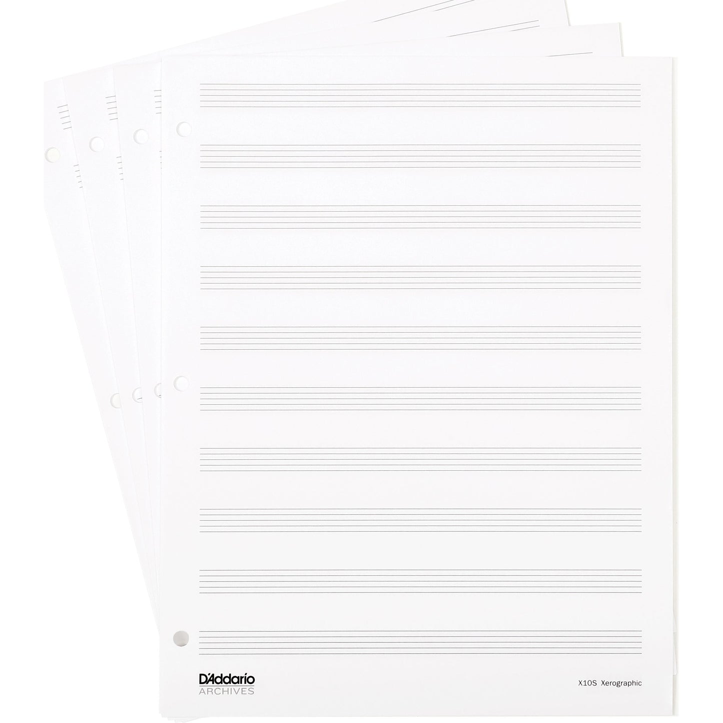 Archives Looseleaf Xerographic Manuscript Paper, 10 Stave, 50 Pages