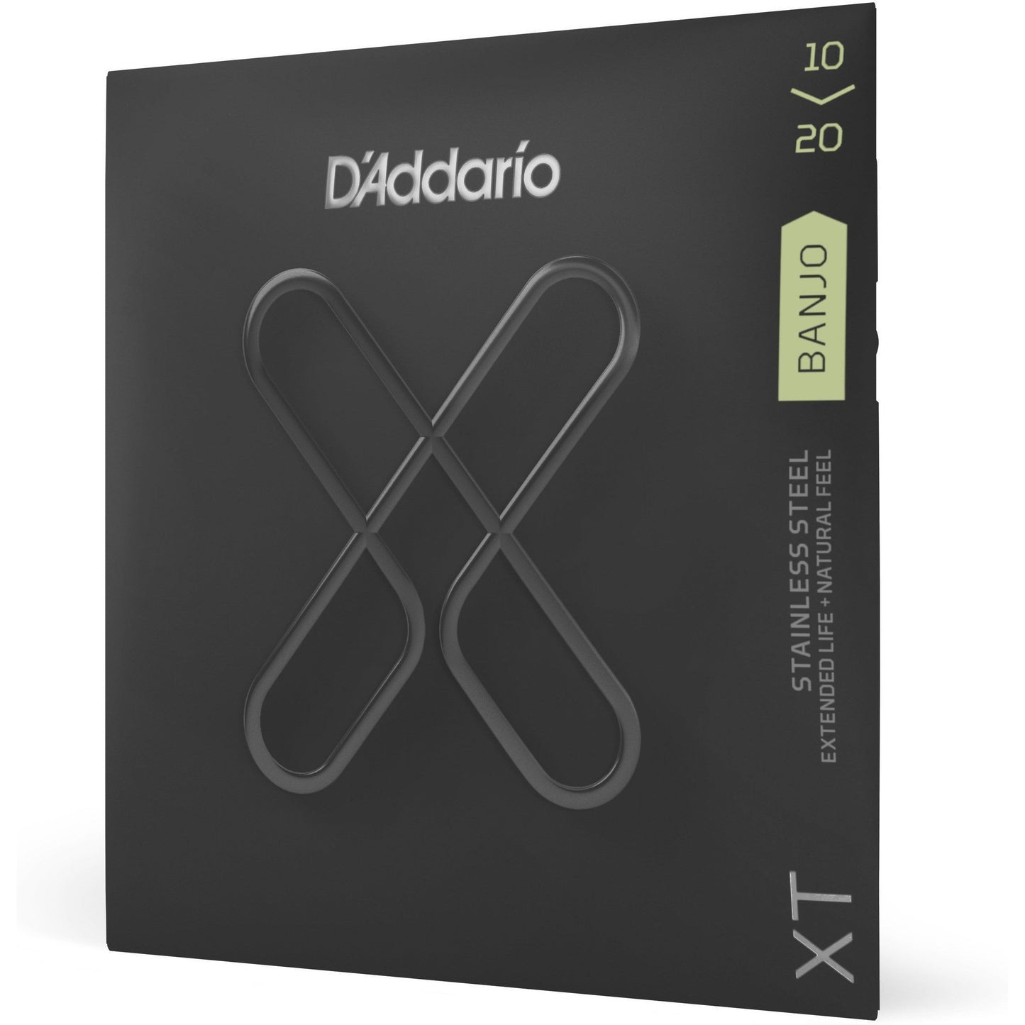 D'Addario XTJ1020 XT Stainless Steel Banjo Strings, Custom Medium Light, 10-20
