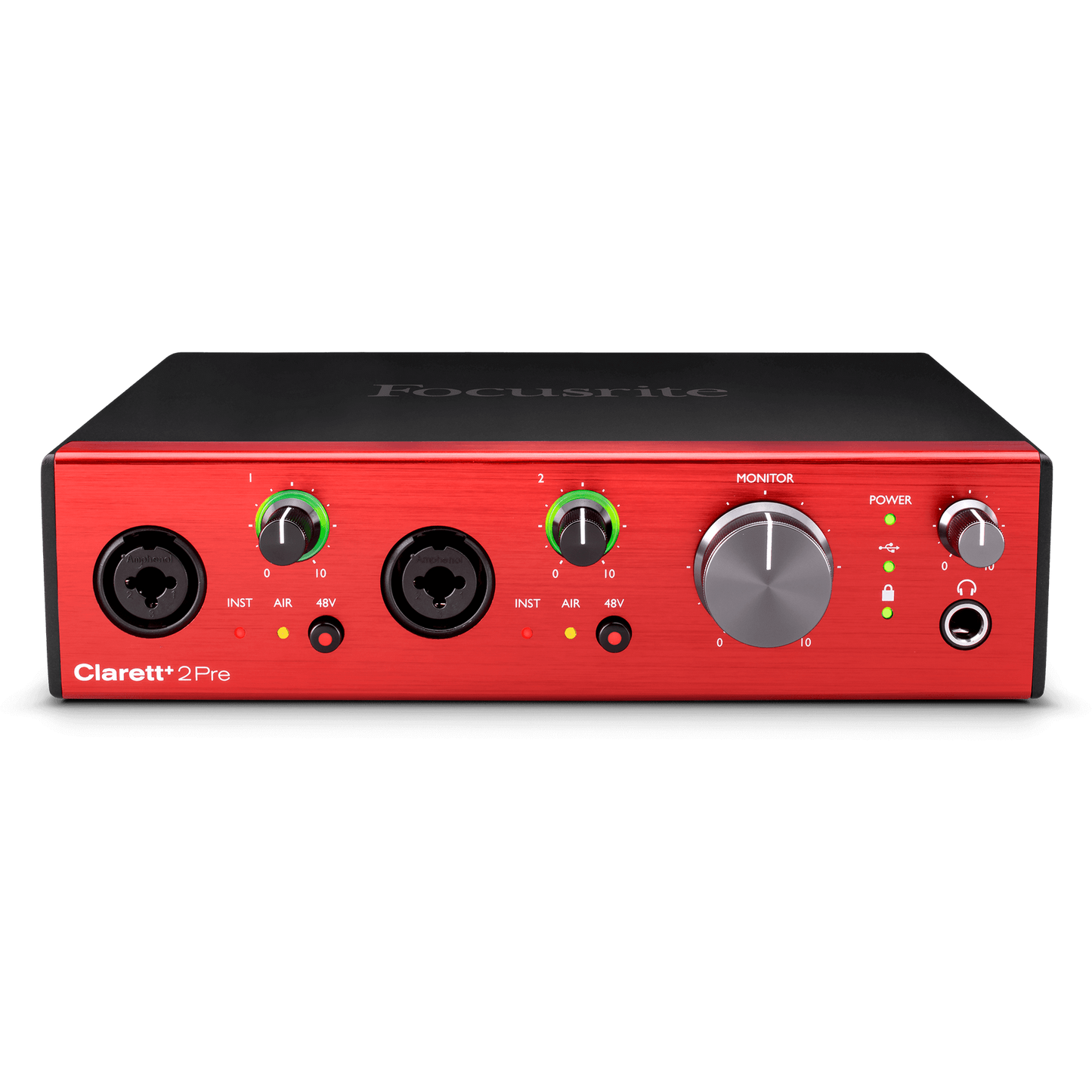 Focusrite Clarett+ 2Pre 2 Channel Mic Pre with AD/DA Conversion