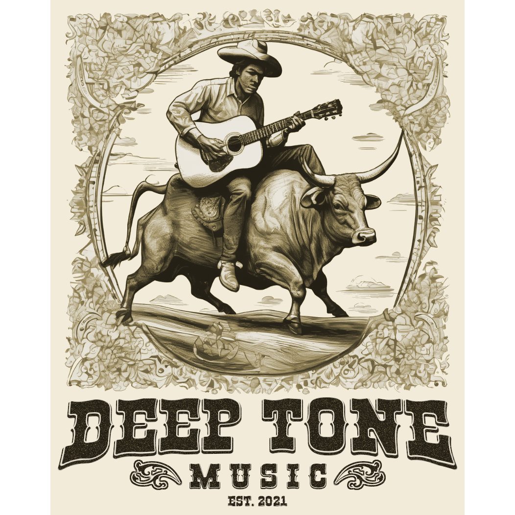 Deep Tone Music "Bull Rider" T-Shirt (Koa Goods Classic Hemp Tee)