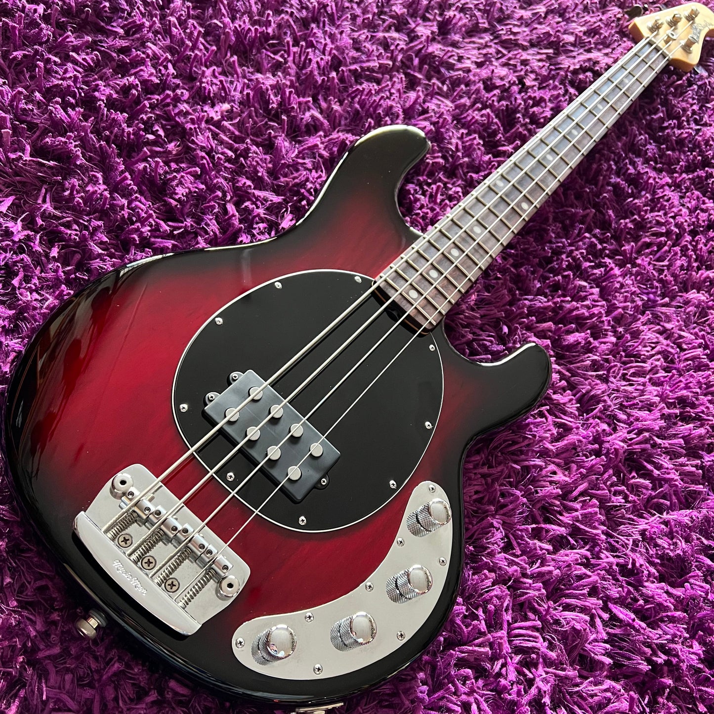 2015 Ernie Ball Music Man StingRay Bass Black Cherry Burst (w/ OHSC)