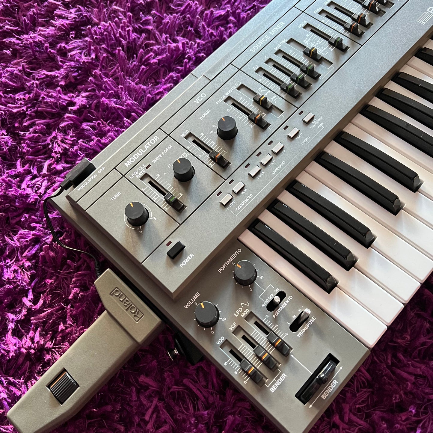 Roland SH-101 Analog Monophonic Synthesizer (w/ Mod Grip, Original Soft Case & Strap)