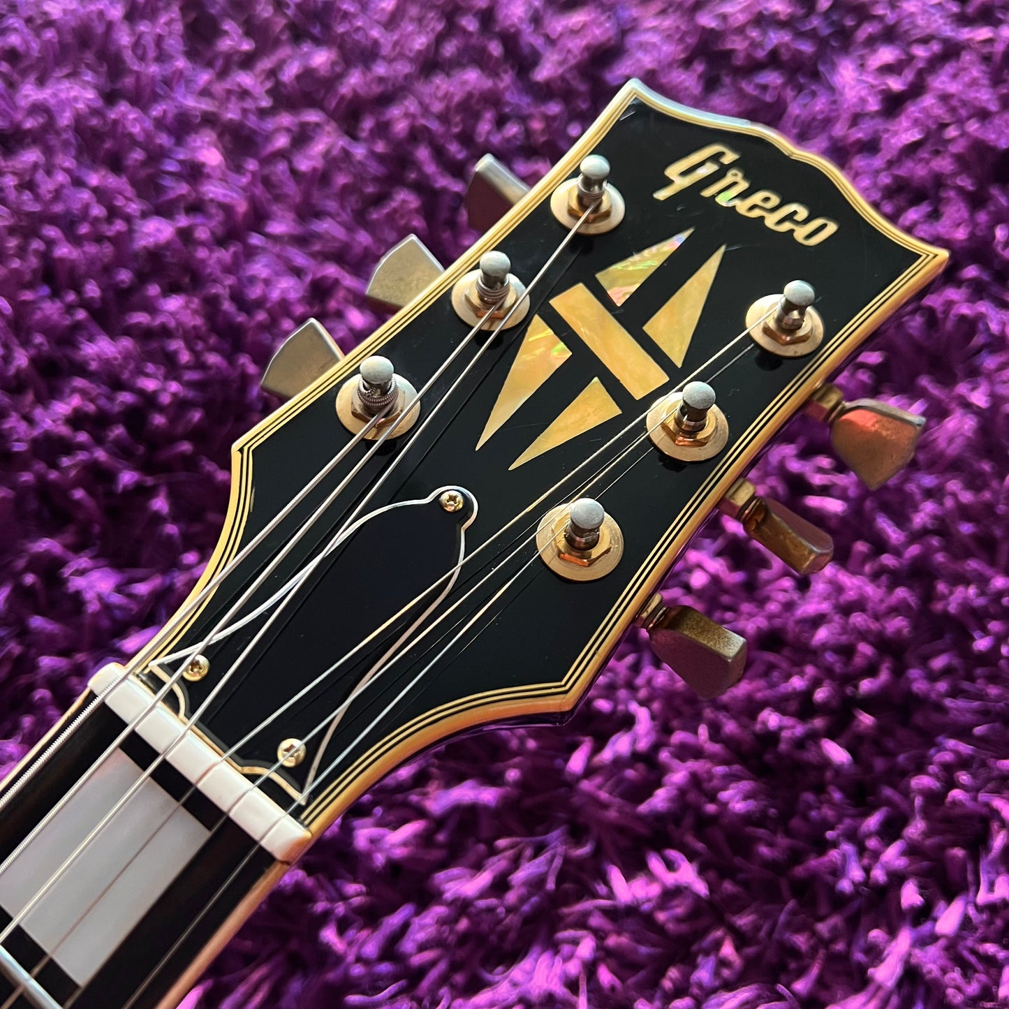 Early 1970s Greco EG-420B Les Paul Custom Black Beauty (w/ Embossed Humbuckers) (MIJ Matsumoku)