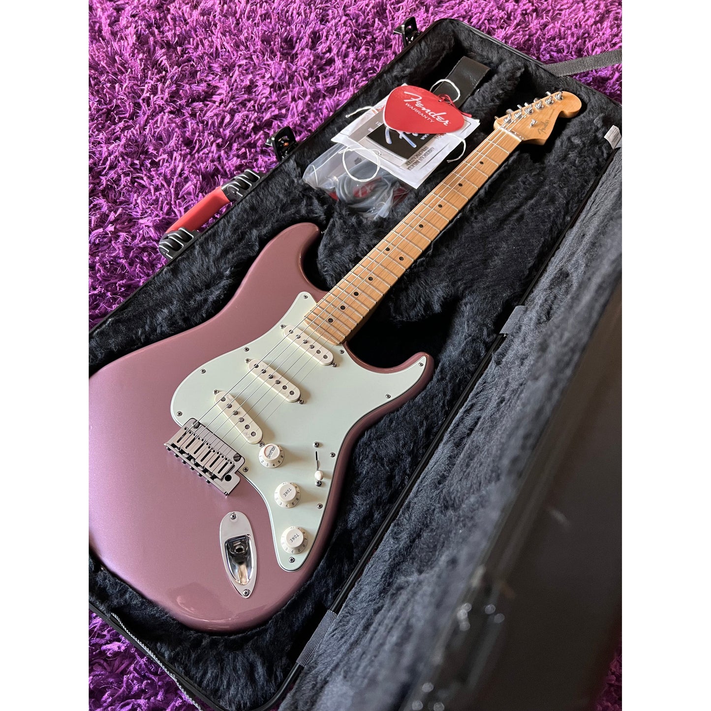2013 Fender American Deluxe Stratocaster (Burgundy Mist Metallic, Maple Neck) (w/ OHSC)