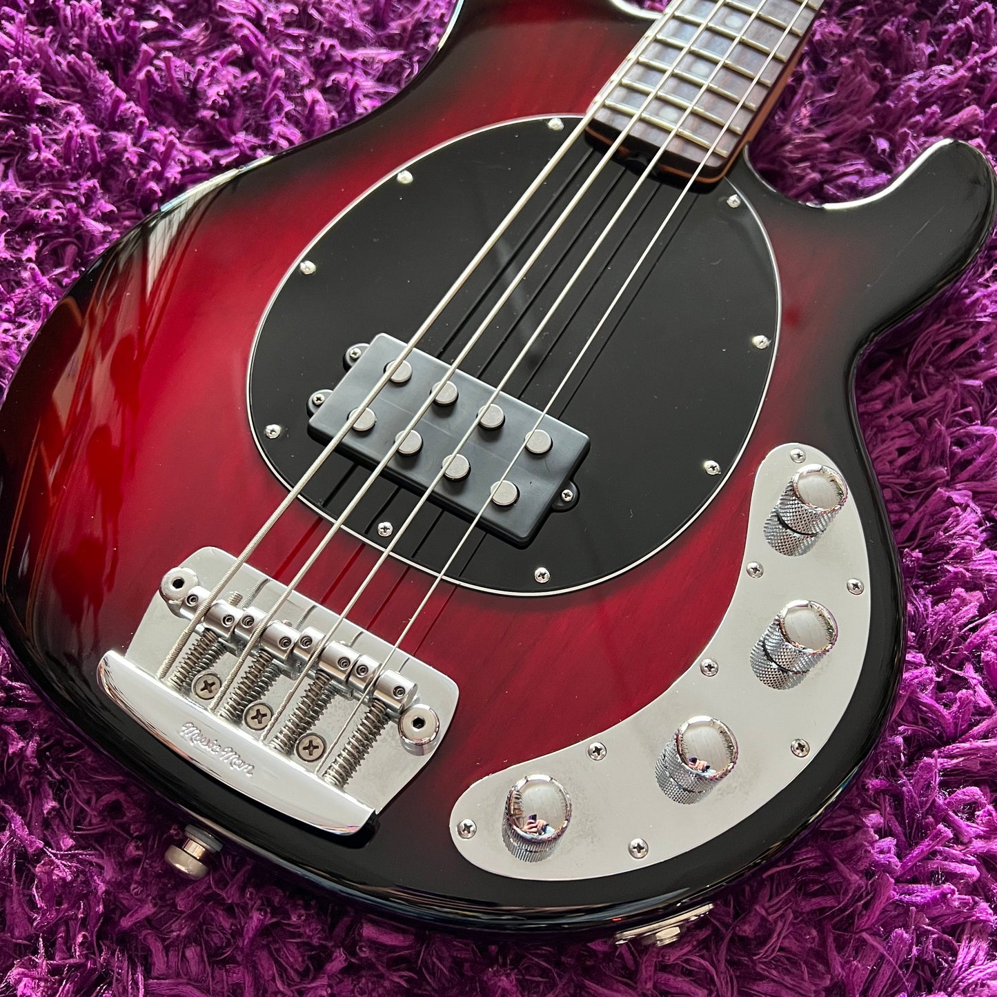 2015 Ernie Ball Music Man StingRay Bass Black Cherry Burst (w/ OHSC)