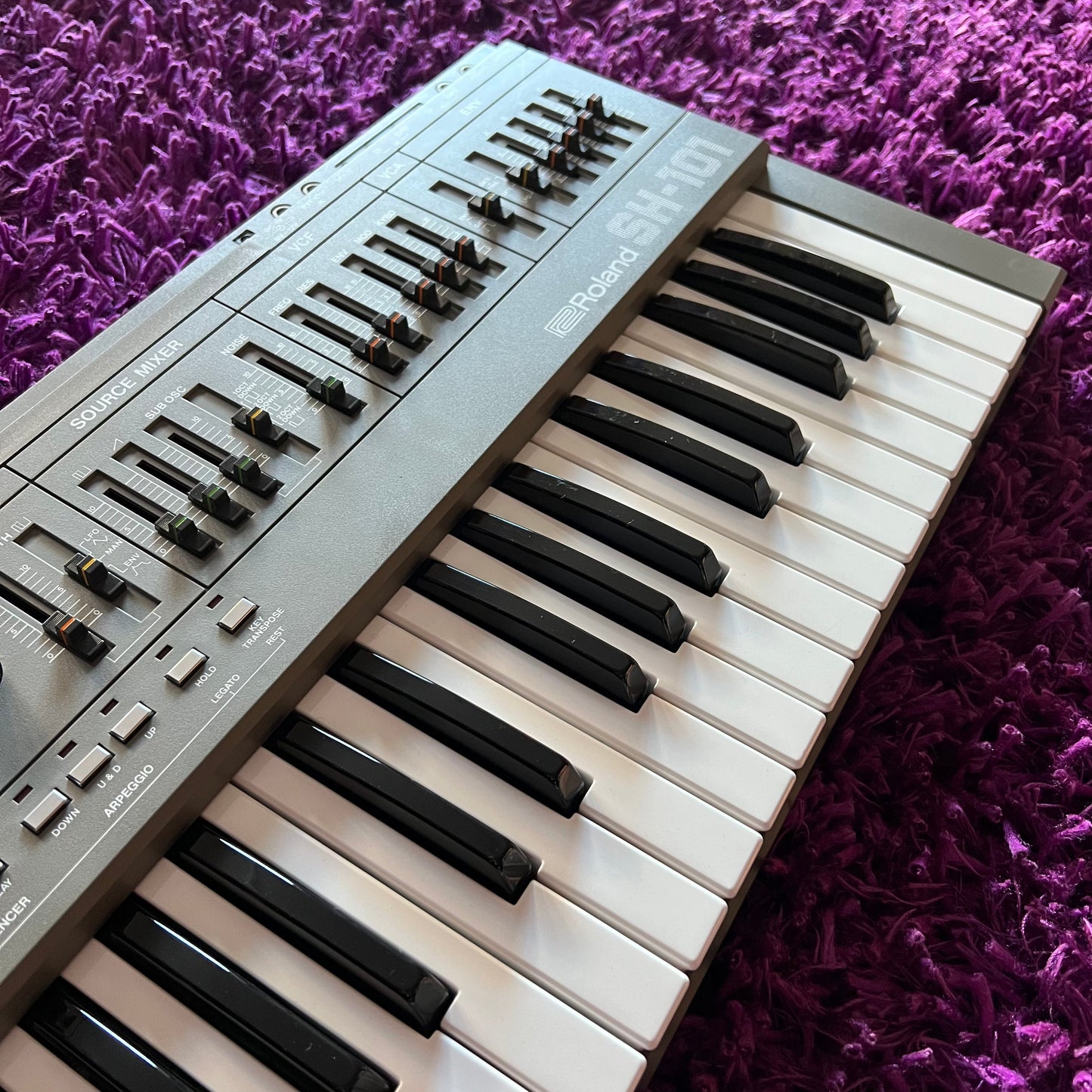 Roland SH-101 Analog Monophonic Synthesizer (w/ Mod Grip, Original Soft Case & Strap)
