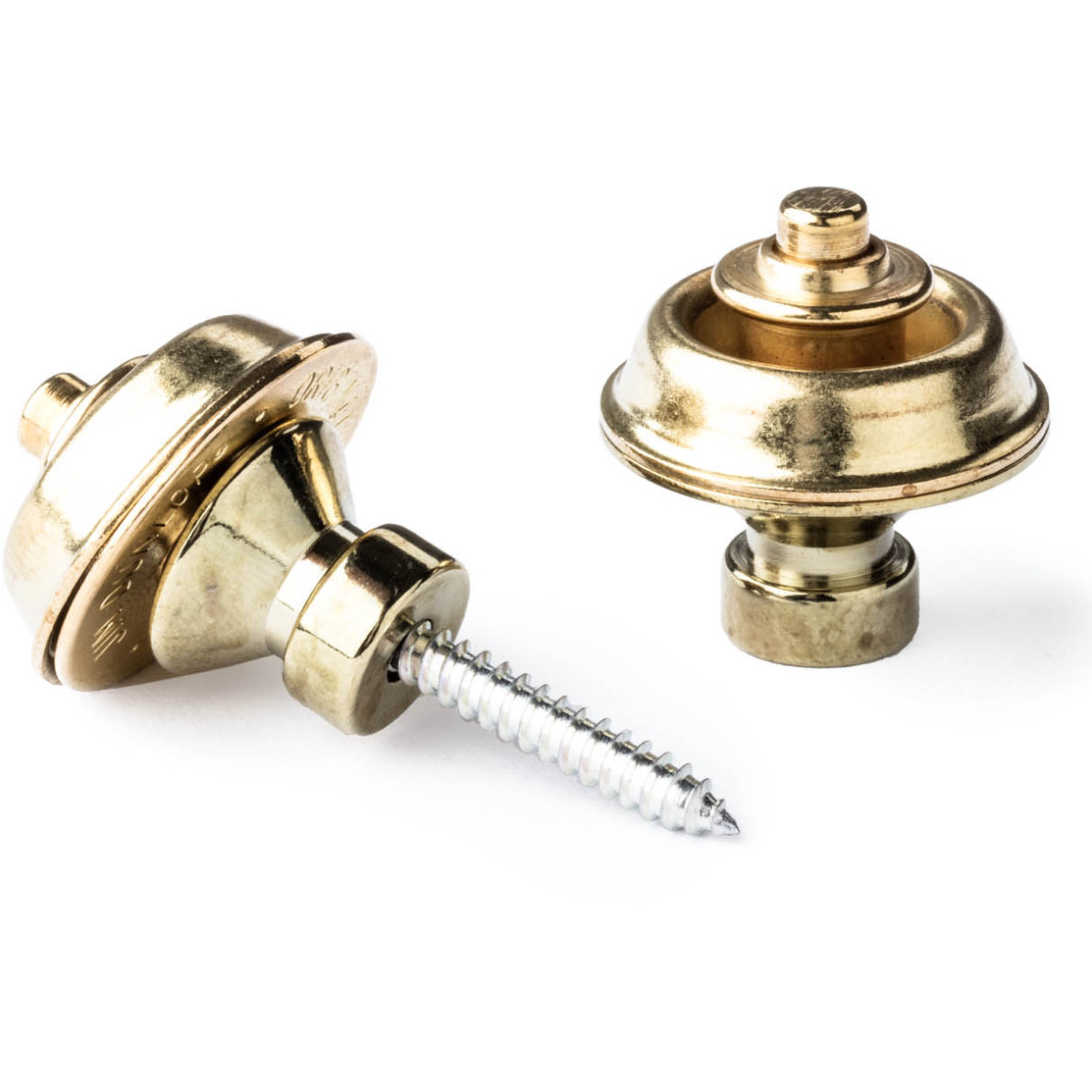 Dunlop J105BR Strap Lock End Pins Brass Pair (Wide Flange) SLS1502BR