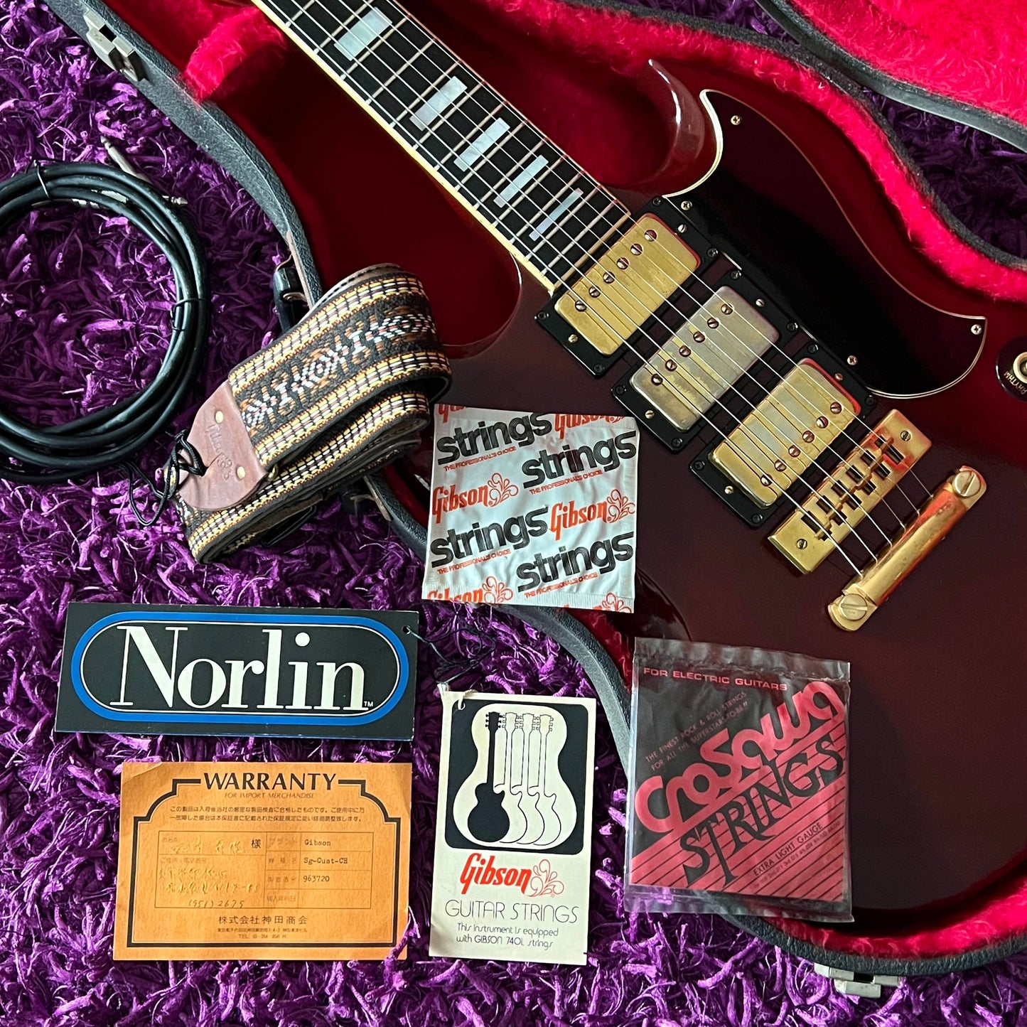 1974 Gibson SG Custom Cherry w/ Gold Hardware (OHSC + Candy)