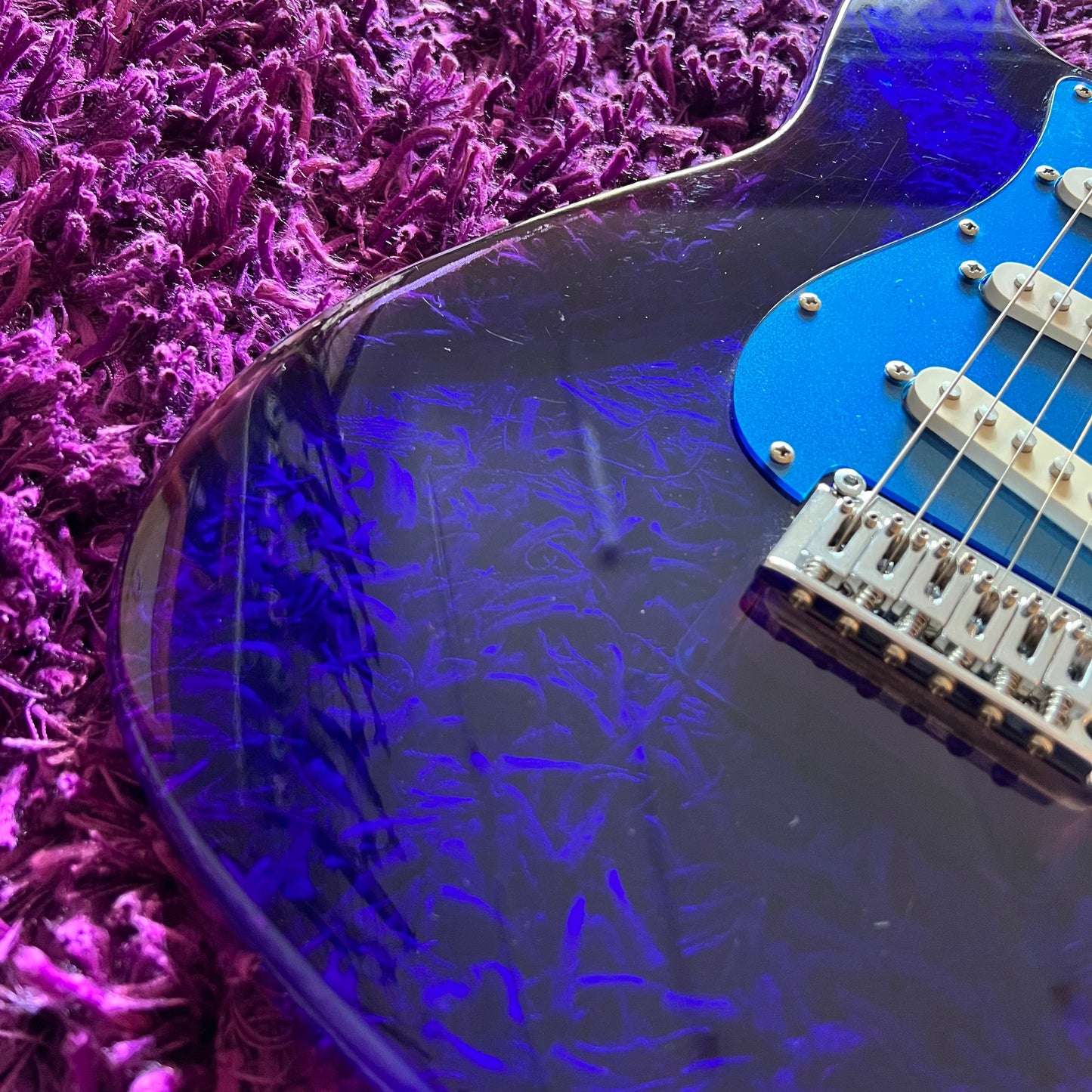 1990s Barclay Acrylic Stratocaster