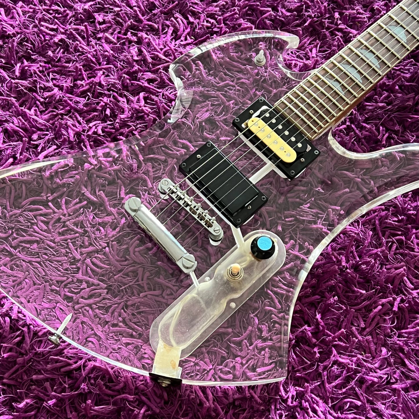 Barclay Acrylic Mockingbird Transparent Guitar