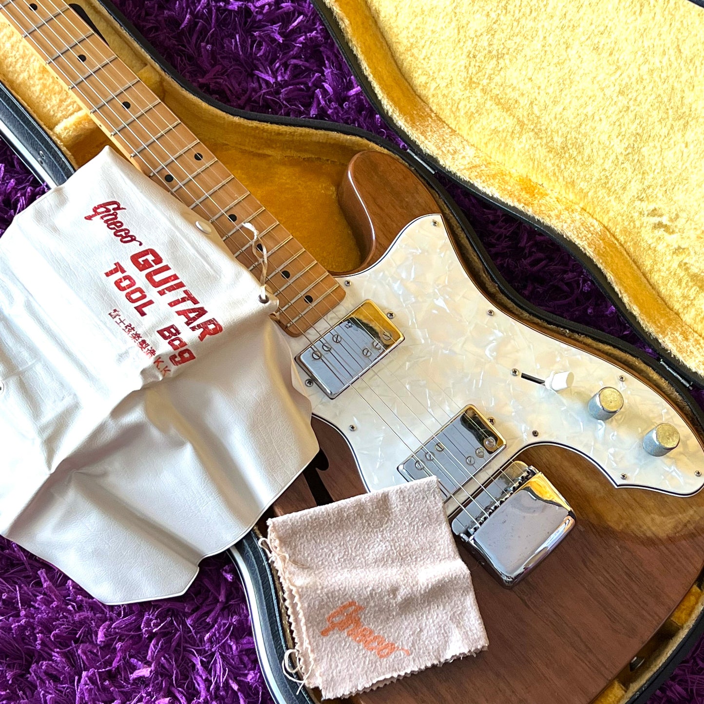 1972 Greco TE-400 Telecaster Thinline Walnut (w/ OHSC + Candy)