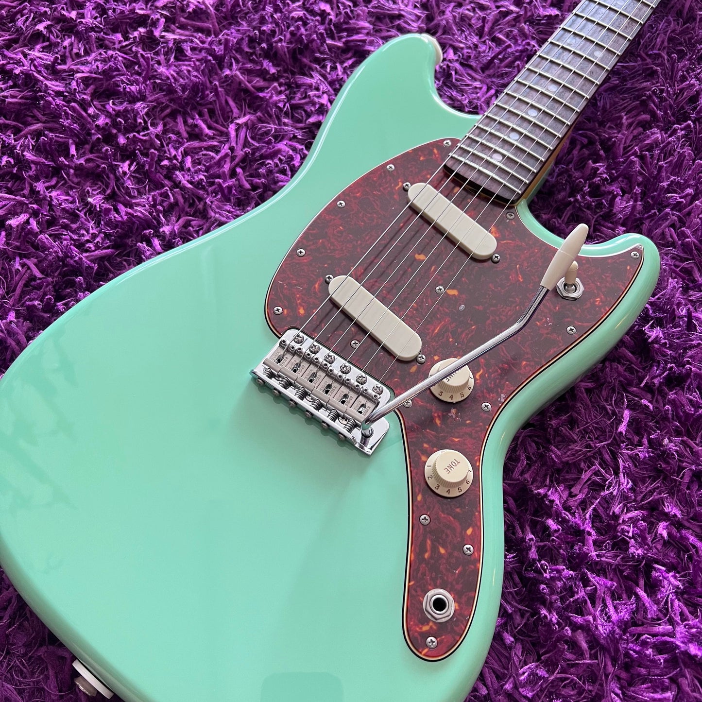 2019 Fender Mustang Char Signature Seafoam Green w/ Matching Headstock (MIJ)