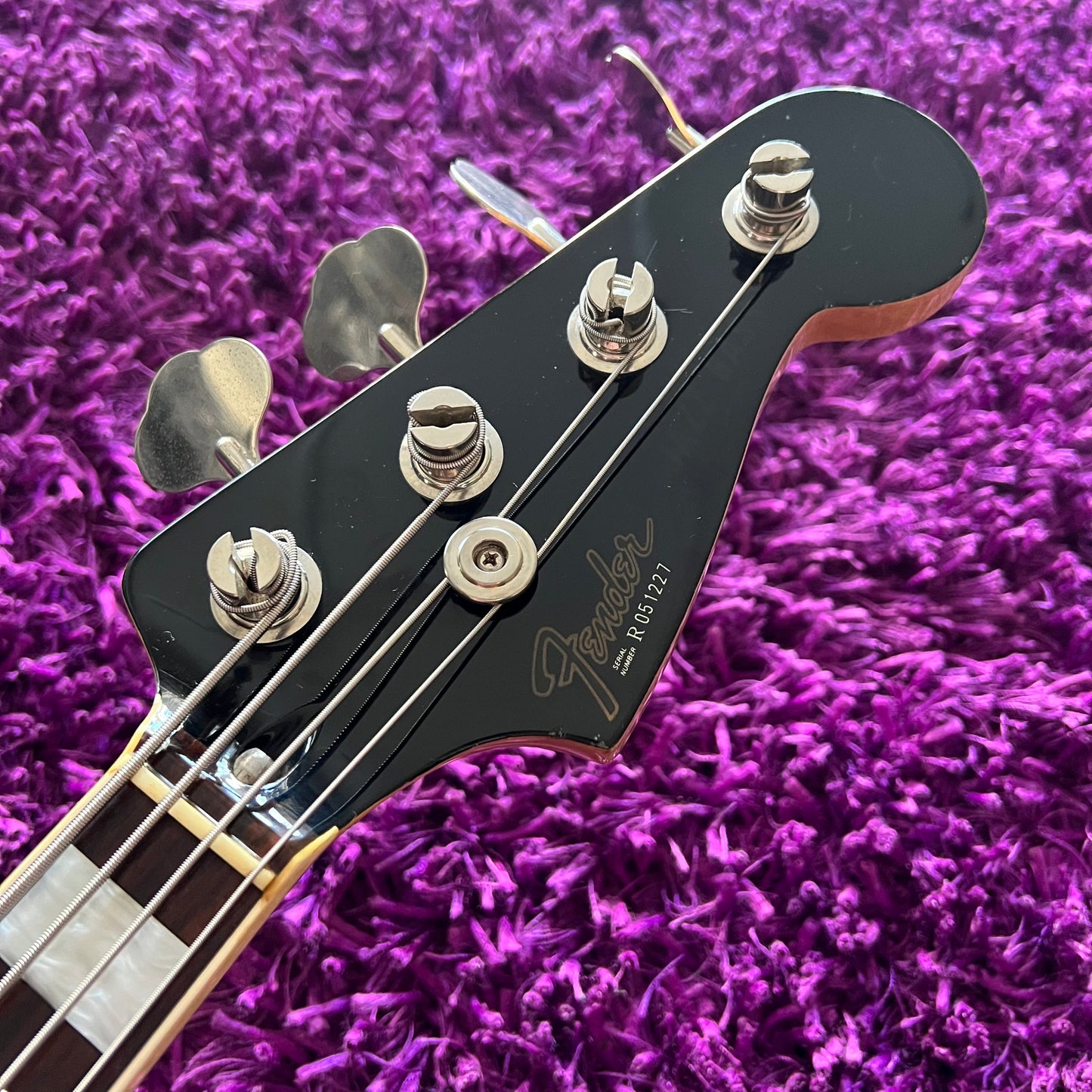 2005 Fender Jazz Bass '75 Reissue JB75R Matching Headstock Black (MIJ)