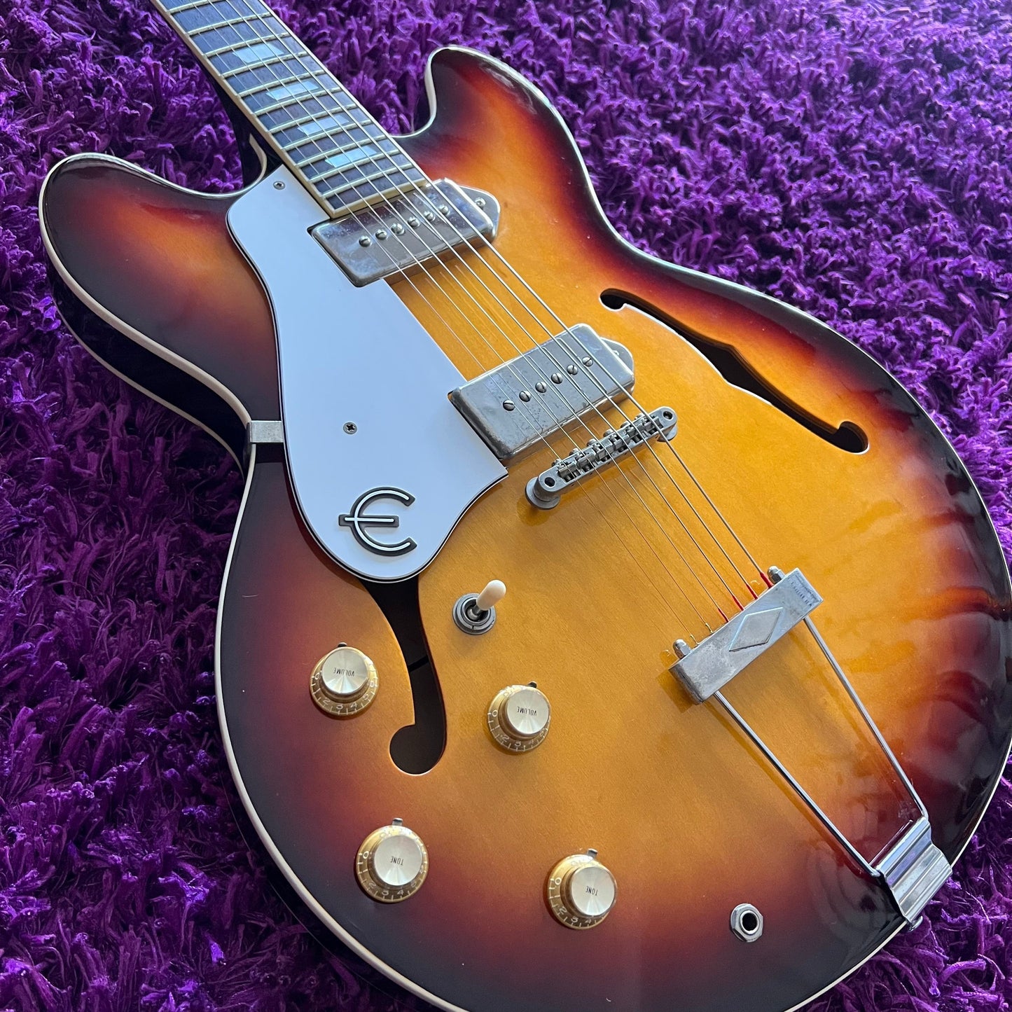 1994 Epiphone Japan Casino Sunburst (Pre-Elitist, Terada Made, OHSC) (Left Handed)