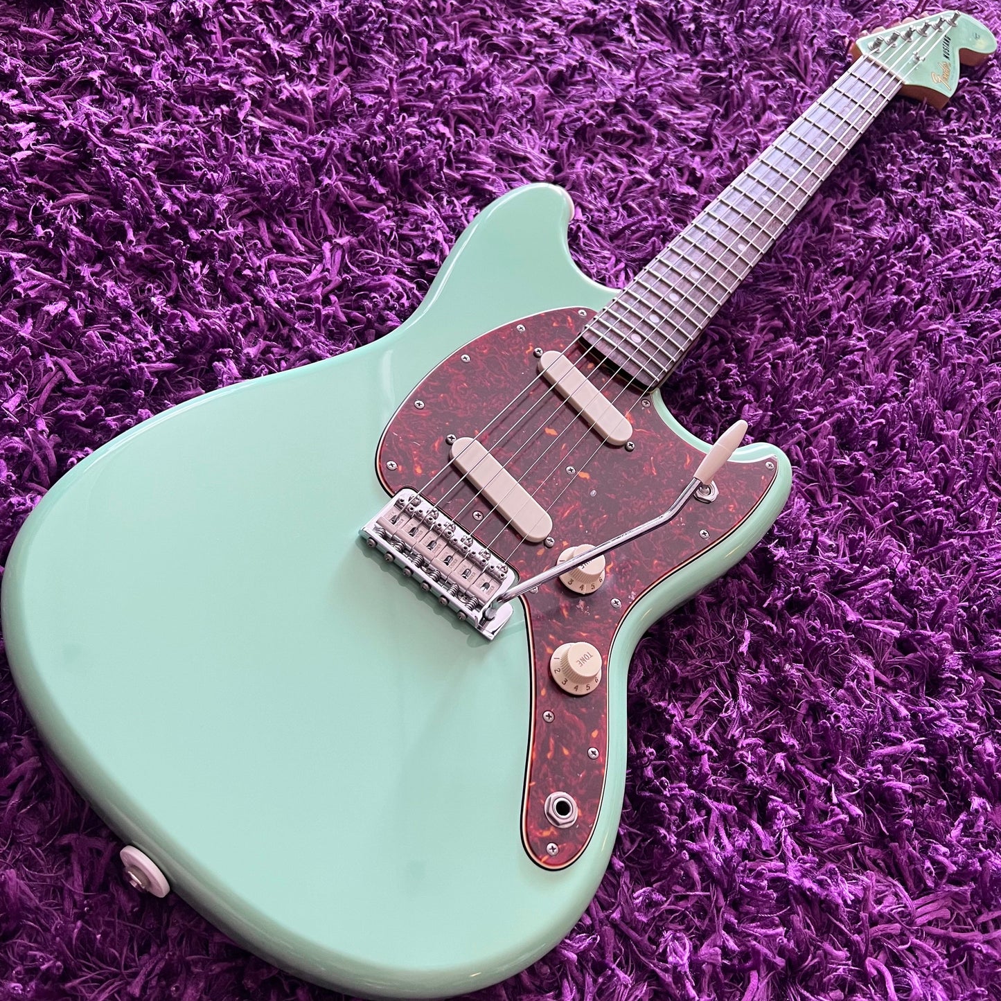 2019 Fender Mustang Char Signature Seafoam Green w/ Matching Headstock (MIJ)