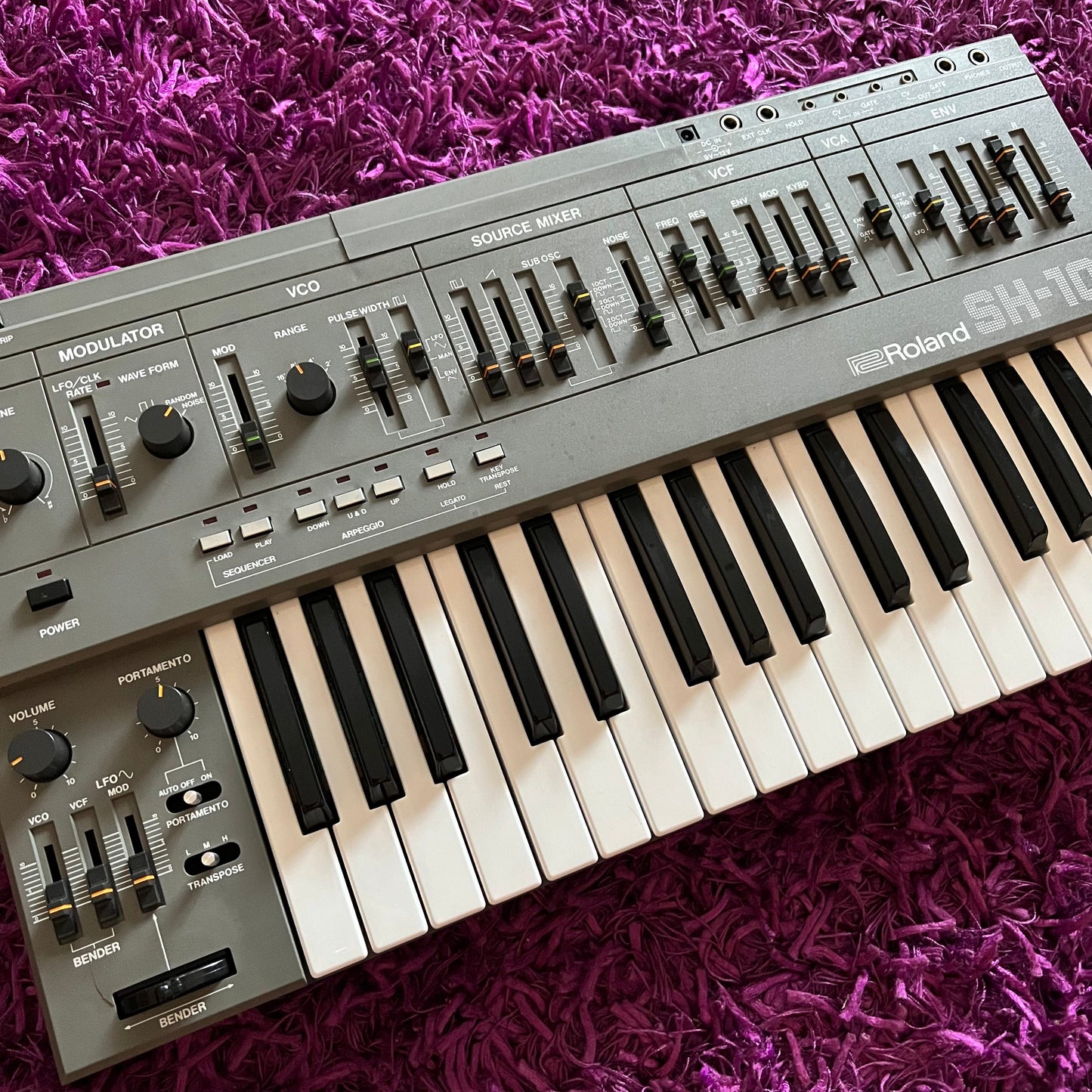 Roland SH-101 Analog Monophonic Synthesizer (w/ Mod Grip, Original Soft Case & Strap)
