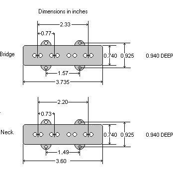 DiMarzio Jazz Bass Pickup Cover Neck (US) DM10BN