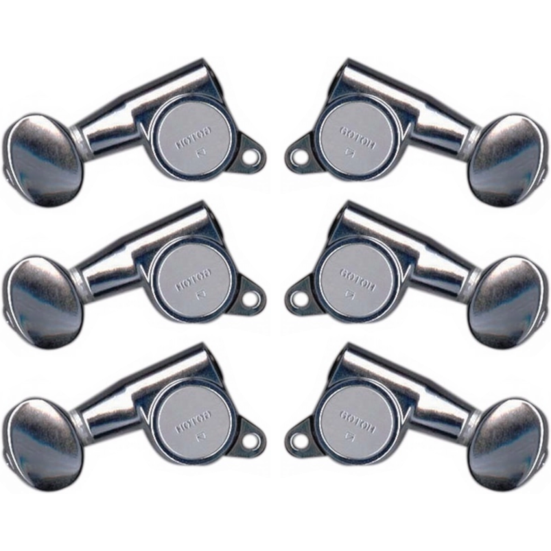 Gotoh G38SB Deluxe Acoustic Machine Heads 3-A-Side Chrome