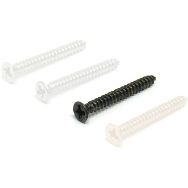 4 x Guitar Pickup Mounting Ring Screw 5/8" Black