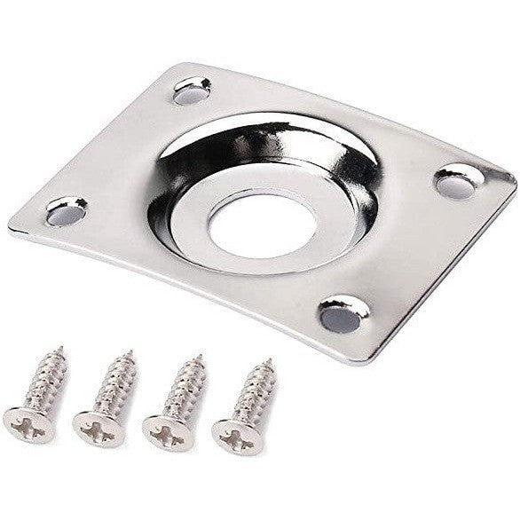 DR Parts Jack Plate Les Paul Chrome 36.5mm x 28.5mm