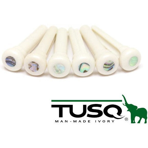 Graph Tech TUSQ GTP10 Presentation Bridge Pins White w/ 4mm Paua Shell Dot Martin Acoustic