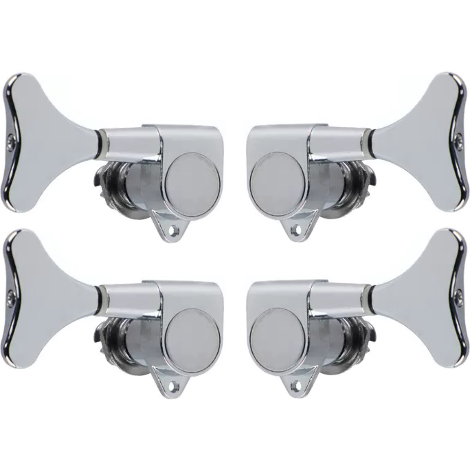 Custom Eagle Machine Heads Bass Guitar Tuning Pegs Chrome Satin Finish 2-A-Side