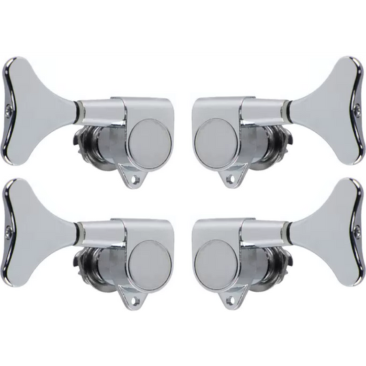 Custom Eagle Machine Heads Bass Guitar Tuning Pegs Chrome Satin Finish 2-A-Side