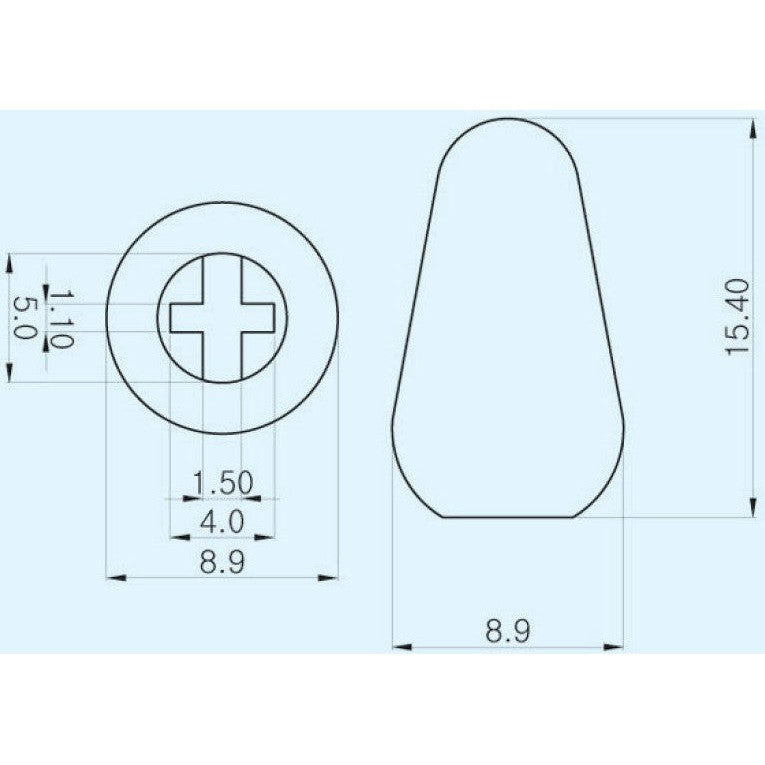 Switch Knob Slide Stratocaster Style White