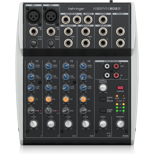 Behringer XENYX 802S 8 Channel Mixer With USB