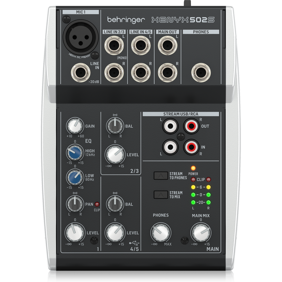 Behringer XENYX 502S 5 Channel Mixer With USB