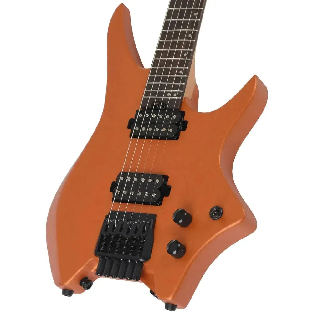 HILS HN3 – Satin Metallic Coral Orange – Headless 6-String Guitar