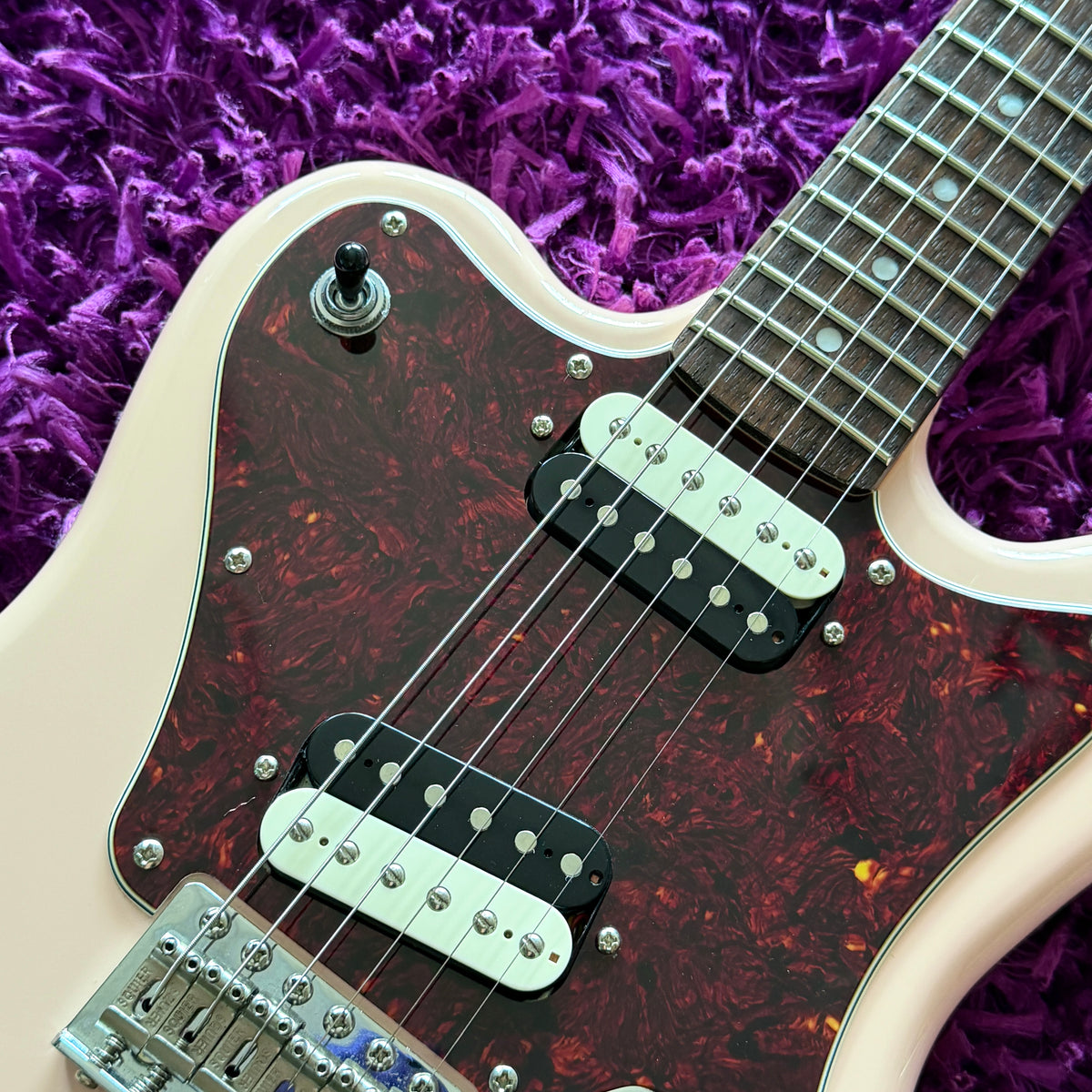 2021 Squier Paranormal Series Super-Sonic Shell Pink