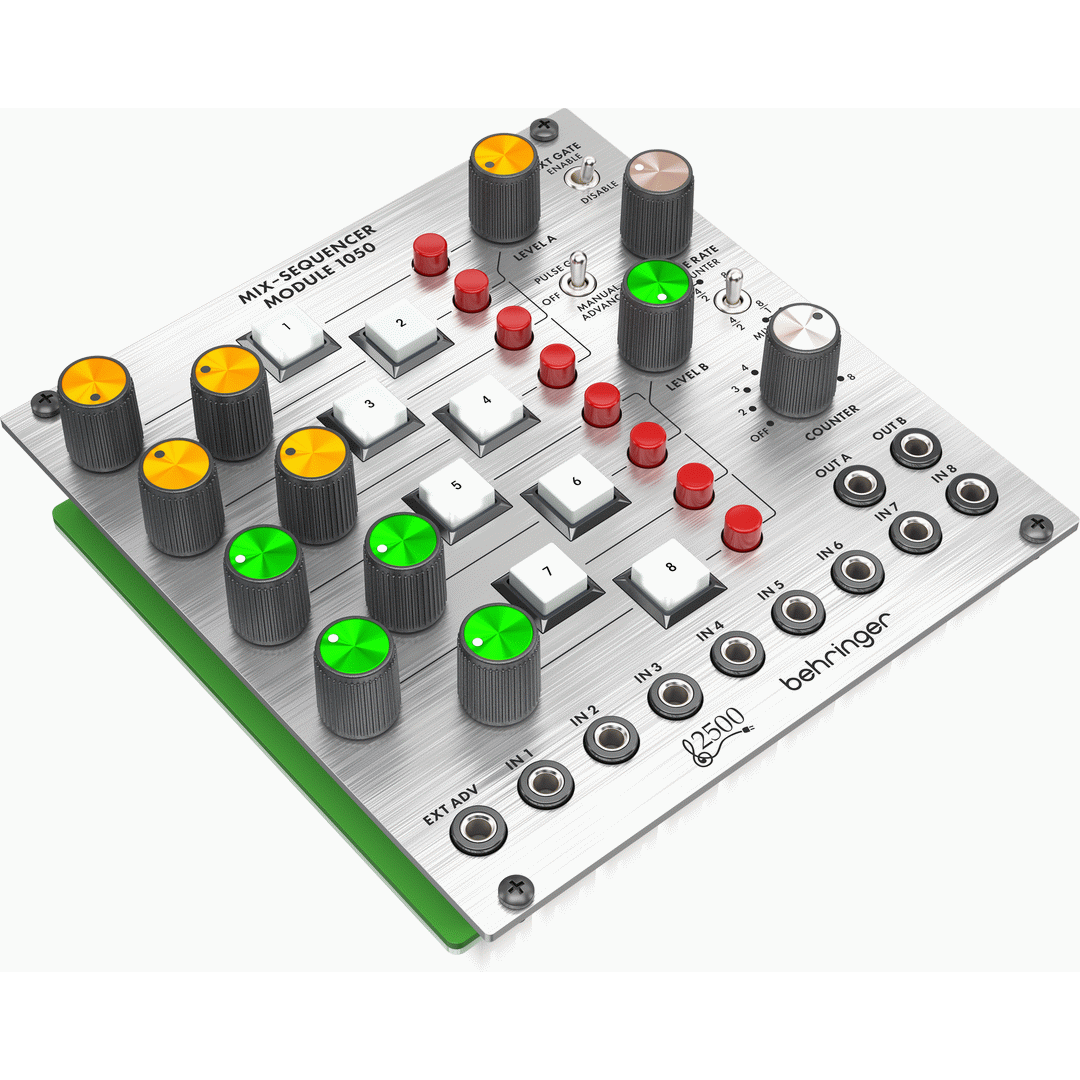 Behringer 1050MIXSEQUENCERMODULE Legendary 2500 Series 8-Channel Mixer/Sequencer Module for Eurorack