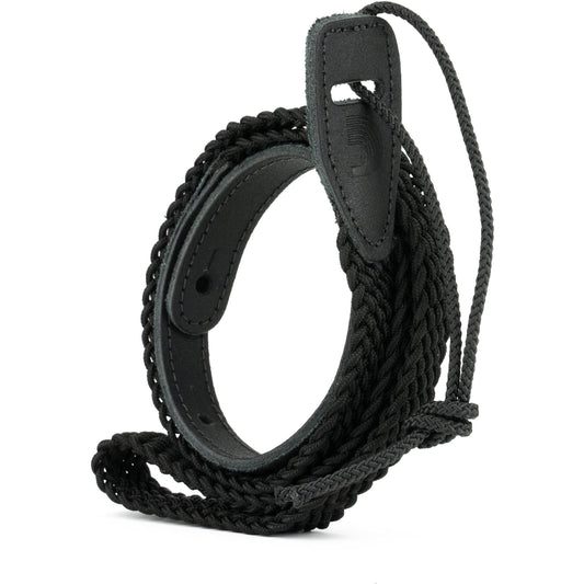 D'Addario, 1" Braided Mandolin Strap - Black