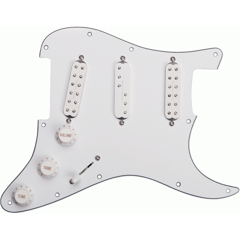 Seymour Duncan Pickgrd Assembly Everything Axe White