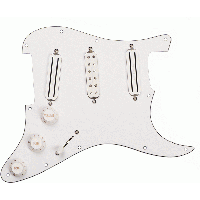 Seymour Duncan Pickgrd Assembly Dave Murray White