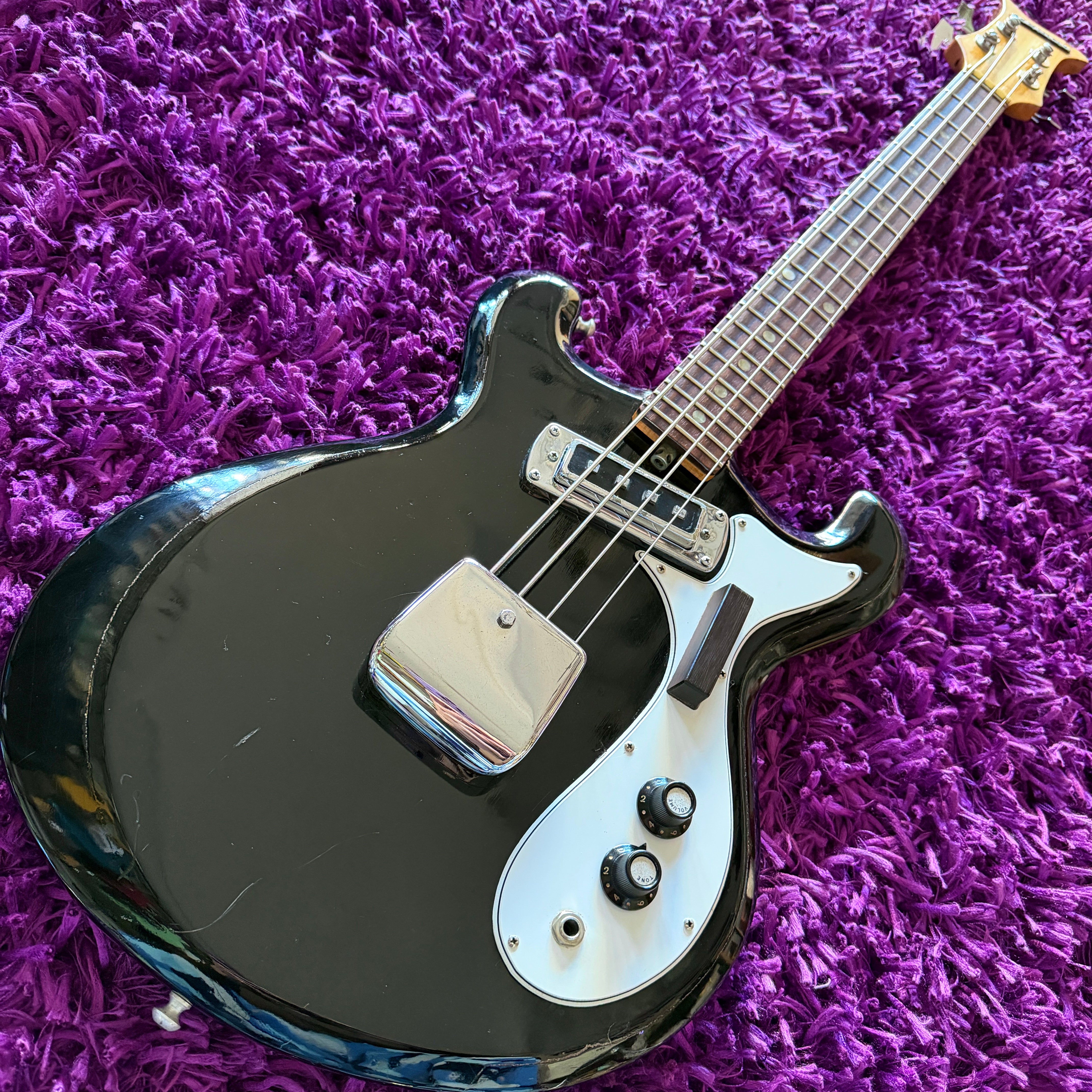 Late-1960s Teisco BR-1 Short-Scale Bass Guitar Black (MIJ) – Deep