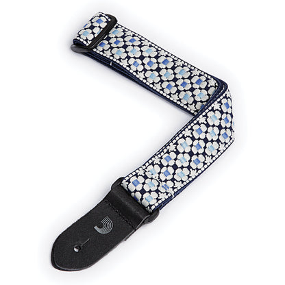 D'Addario Nylon Ukulele Strap, Blue Flowers