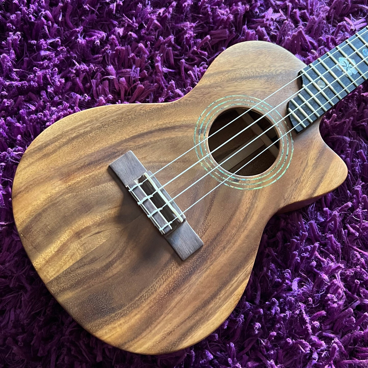 Custom "The Little Mermaid" Inlay Tenor Ukulele (w/ Case)