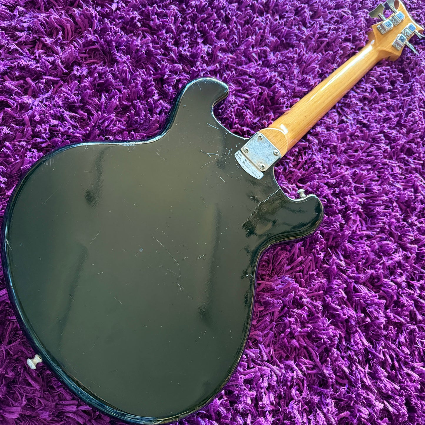 Late-1960s Teisco BR-1 Short-Scale Bass Guitar Black (MIJ)