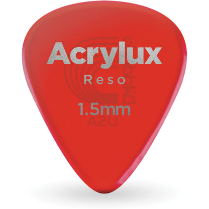 D'Addario Acrylux Reso Guitar Pick 1.5MM, Standard, 25-Pack