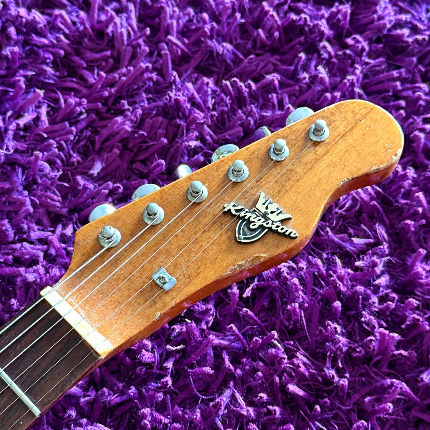 Early 1970s Kingston Telecaster Style Electric Guitar Vintage White (MIJ Kawai)