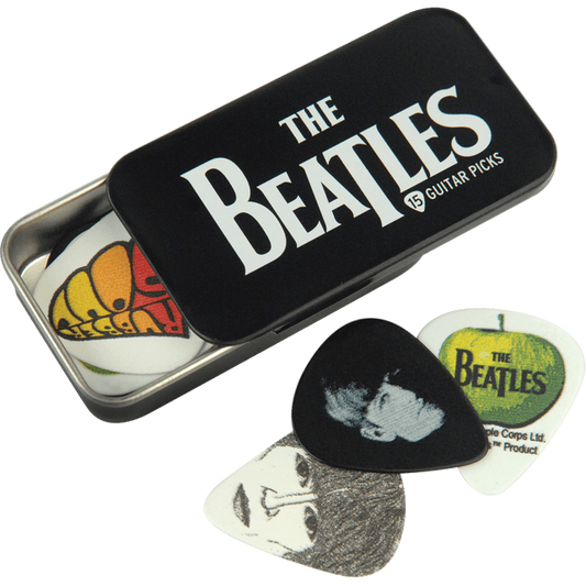 D'Addario Beatles Signature Guitar Pick Tin Beatles Logo (15 Pack)