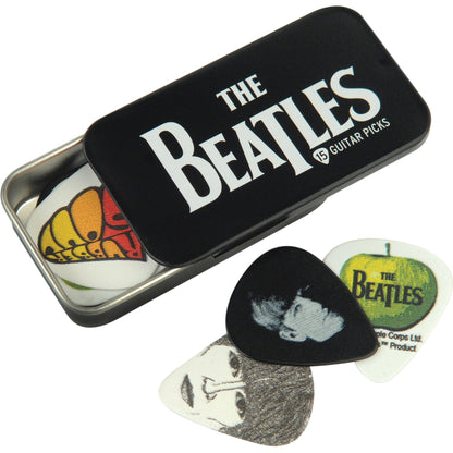 D'Addario Beatles Signature Guitar Pick Tins, Logo, 15 picks